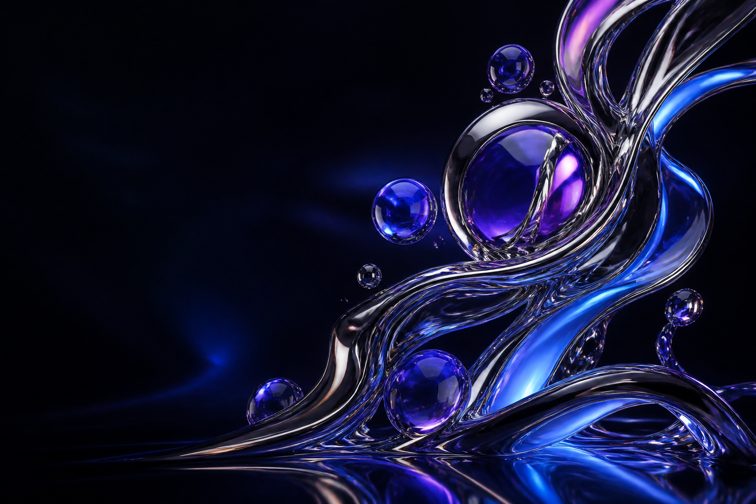 Abstract luminous glass sculpture